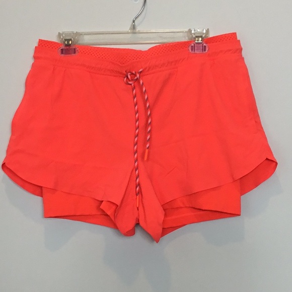Athleta orange crest 2 in 1 shortie size 12 - Picture 2 of 5